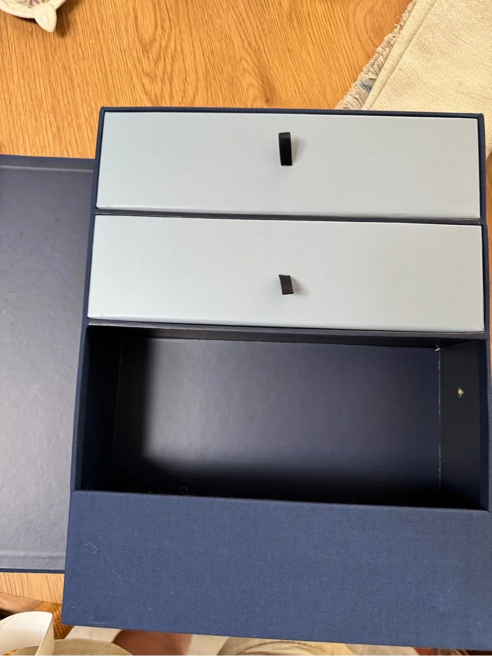 Savor All in one Memory box Storage Blue Organizer with Drawers files and labels